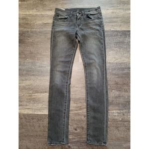 R13 Grey (worn Black) Skinny Jeans Size 26 R13WM0002-8 Whiskered (Y